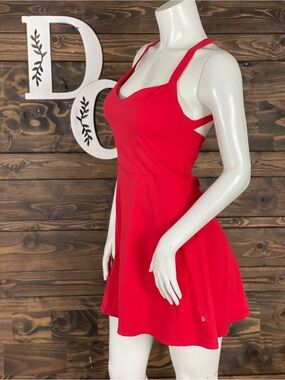 Glowmode | Feather Fit A-line Built in Shorts Cutout Peekaboo Racerback Dress